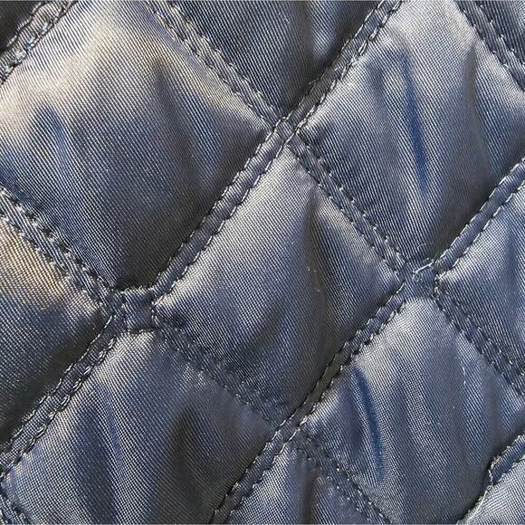 Quilted Winter Coat Jacket Marc New York Size Medium High Neck Full Zip Blue Puf - Picture 6 of 10